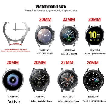 Nailon Curea pentru Samsung Galaxy Watch 4 Classic 46mm 42mm/Watch4 44/40mm Reglabil Încheietura Curea de Înlocuire Banda 20mm 22mm 