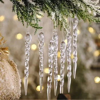 Simulare Artificială Gheață Ornament De Crăciun Pandantiv Fals Sloi De Gheață Decor De Iarnă, Petrecerea De Crăciun De Anul Nou Copac Agățat Decor Consumabile 