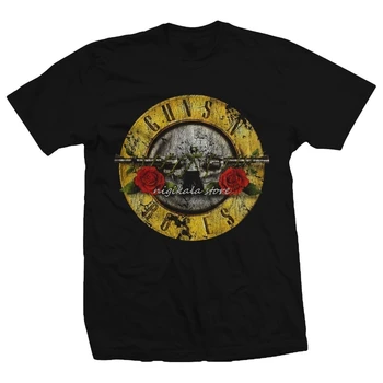 Noul Brand T Camasa Barbati Guns N Roses Glonț Logo Negru Barbati Graphic T-Shirt New Hip-Hop Topuri Tricouri 