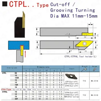 MZG CTPL 10 12 16 mm Strunjire CNC Toolholders Piese de Mici dimensiuni de Prelucrare Despărțire Bare de Metal Strung Tăiere, Cioplire Instrumente 
