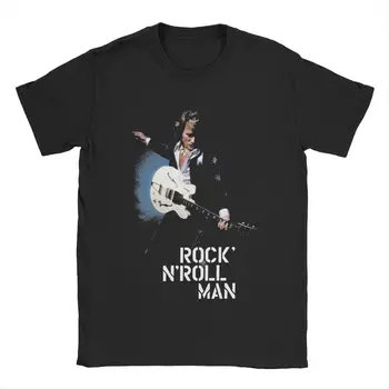 Rock N Roll Om Johnny Hallyday T-Shirt pentru Barbati Femei Crewneck Bumbac Tricou franceză Cântăreț de Hip-Hop Maneca Scurta, Haine 