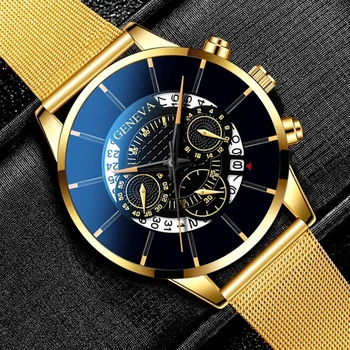 Brand de Moda pentru Bărbați Ceasuri de Lux de Afaceri Plasă din Oțel Inoxidabil Curea Cuarț Ceas de mână pentru Bărbați Casual Piele Ceas relogio masculino 