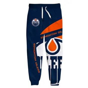 Edmonton barbati Casual Pantaloni de Desene animate Model Drăguț Subacvatice de Imprimare Oilers pantaloni de Trening 