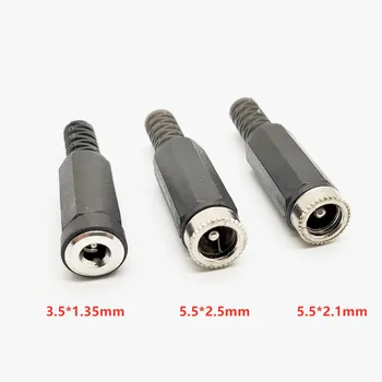 5PCS DC Priza Jack Conector Adaptor 5.5 mm x 2.1 mm / 5.5 mm x 2.5 mm / 3.5 mm x 1,35 mm Mufa Adaptor 