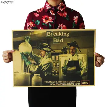 Film Breaking Bad Hârtie Kraft Poster Acasa Cameră De Decorare Perete Pictura 50.5x35cm 