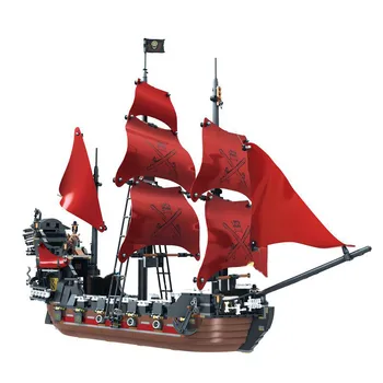 870+buc Big Black Pearl Blocuri Compatibil cu Pirati Nava Lumineze Blocuri de Pirați Educative pentru Copii Jucarii 