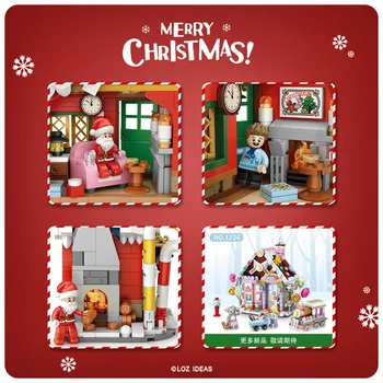 Loz Noi 1223 Crăciun Casă mică Blocuri Jucarii de Cadouri de Craciun pentru Copii Jucarie de Asamblat de Creatie Ornamente 