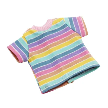 Tricou cu dungi pentru 1/6 Bjd Haine Papusa Accesorii Rainbow Top Potrivire pentru 28cm/12 țoli Baby Doll Fata Casă de Joacă Rochie de Până Jucării 