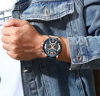 Ceas Barbati CURREN Top Brand de Lux Ceas Sport Barbati din Piele de Moda Cronograf Ceasuri cu Data de Bărbați Ceas 