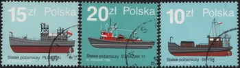 3Pcs/Set Polonia Timbre Poștale 1988 Marin Vehicul, Navă de Marfă Utilizate Post Marcate cu Timbre Poștale pentru Colectarea