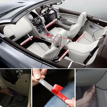 USB Bricheta Auto de Interior cu LED-uri Decorative Atmosfera Lampa Roșie de Voce Controlat Lampa Auto Picior de Lumină Lampă Ambientală 5V 