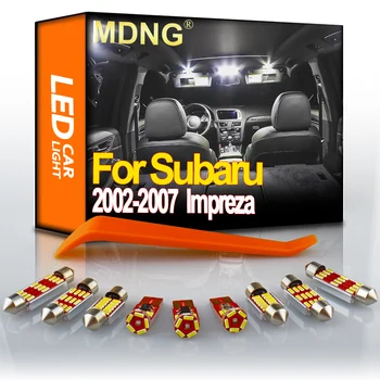 MDNG 8Pcs LED Interior Dome Harta Lectură Portbagaj de Înmatriculare Kit de Lumina Pentru 2002 2003 2004 2005 2006 2007 Subaru Impreza Canbus 