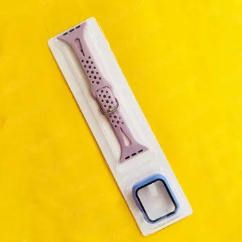 Respirabil Slim Caz+Curea Pentru Apple Watch Band 40mm 42mm 44mm 38mm 42 mm Bratara Silicon Brățară Pentru iWatch 3 4 5 6 SE Trupă 