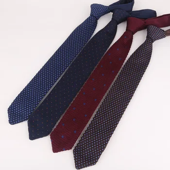 Linbaiway 6cm Moda Barbati Puncte Tricot Cravată Tricotate Cravate Înguste Cravata Slim pentru Petrecerea de Nunta Slab Țesute Cravate Personalizate Logo-ul 
