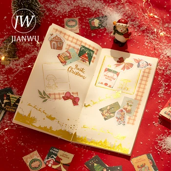 JIANWU 46Pcs de Desene animate de Crăciun Cutie Autocolante Pentru Timbru Crăciun Fericit Decoratiuni Autocolante Drăguț Kawaii Rechizite 