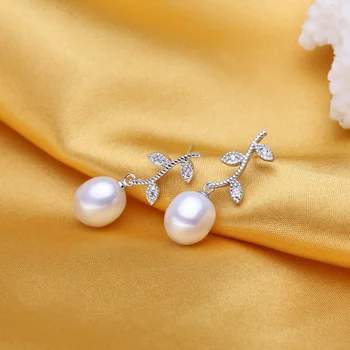 FENASY Argint 925 Seturi de Bijuterii pentru Femei Naturale de apă Dulce Pearl Coliere Pentru Femei Pandantiv Floare Picătură Cercei Inel 