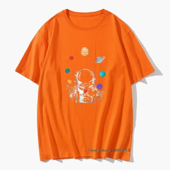 Spațiu de Circ Tricou Barbati Nebun Tricou Astronaut Topuri & Tricouri Partid T-shirt Negru cu Maneci Scurte Topuri Teuri de Desene animate de Vară Retro 