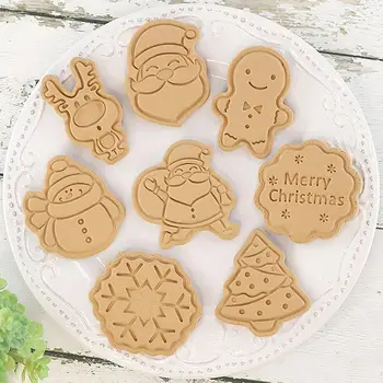 8pcs/set DIY Desene animate de Craciun Biscuiti Mucegai Cookie Cutter 3D Biscuiți Mucegai Halloween Mucegai de Copt Cookie Decorare 