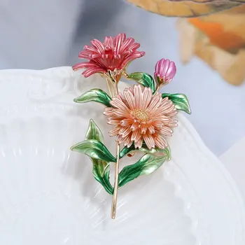 Colorat Daisy Floare Brosa Pentru Femei Jacheta Cardigan Moda Crizantema De Flori Pin Broșe Accesorii 