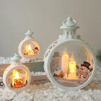 1buc Lumina de Crăciun Lumânare Decoratiuni Moș Crăciun, om de Zăpadă Felinar Ornament de Crăciun Decor Copii Cadouri de Anul Nou 2022 Noel Navidad 