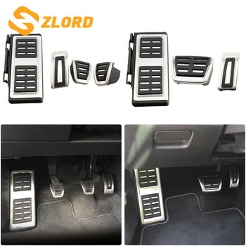 Zlord Masina Sport din Otel Inoxidabil Accelerație, Frână de Acoperire pentru Volkswagen VW GOLF 7 MK7 Octavia A7 ( LHD ) Odihnă Picior Pedal Pad 