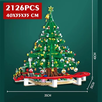 2021 Nou Pom De Crăciun Reni Casa De Turtă Dulce Seturi De Model Cărămizi De Jucărie City Winter Village Tren Moș Crăciun Elan 