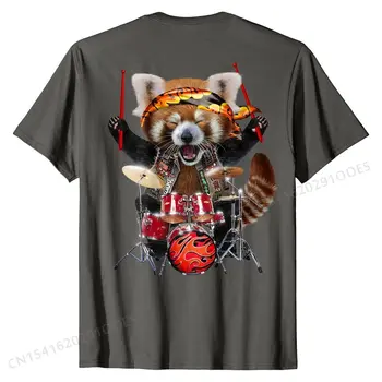 Punk Rock Red Panda Joc Tobe T-Shirt FunnyDesign Tricou Brand Bumbac Barbati Tricouri 