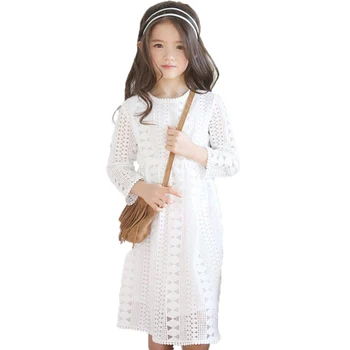 Teen Lady Dress Rochie Eleganta Pentru Fetita Fete Haine Toamna Anului 2018 Cu Maneci Lungi Din Dantela De Proiectare Copii Costum Petrecere Rochie 