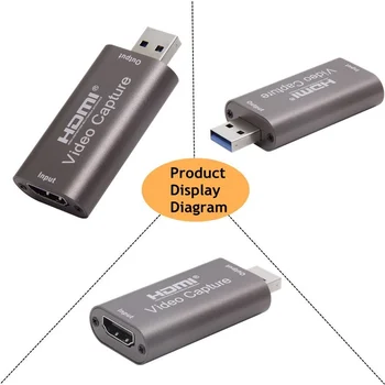 Grwibeou 4K Video cu placa de Captura USB 3.0 2.0 HDMI Video Grabber Record de Box pentru PS4 Jocul DVD Video Camera de Înregistrare Live Stream