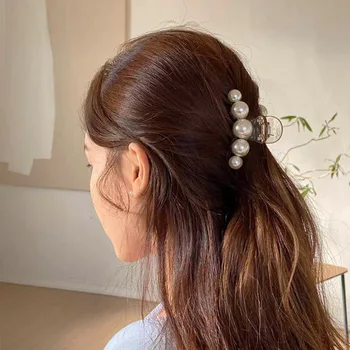 2020 Nou Hiperbola Mare de Perle Acrilice Gheare de Păr Agrafe de Dimensiuni Mari Machiaj Pere Hair Styling Agrafele pentru Femei Accesorii de Par 