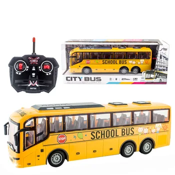 1:30 27Mhz Masina Rc Electric de Mare de Control de la Distanță Camion cu Lumina de Simulare Școală City Bus Model Jucării pentru Băieți Copii 