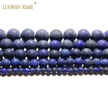 En-gros de Piatra Naturala, Margele Plictisitoare poloneză Lapis Lazuli Pentru a Face Bijuterii Diy Brățară Colier 4 /6/8/ 10/ 12mm Strand 15