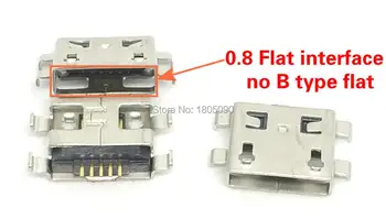 100buc Micro USB 5pin 0,8 mm nr parte interfață Plat gura fără curling partea de sex Feminin Conector Pentru Telefonul Mobil Mini USB Jack 