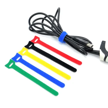 50PC Reutilizabile Adeziv de Fixare Bandă de tip T Cârlige și Bucle de Fixare spate în Spate Cablu Legături Puternice Sârmă Exploatați Bandă Magic Cravată