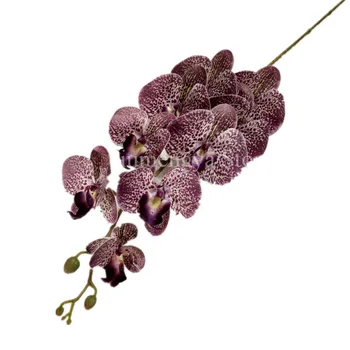 Unul din Latex Fluture Orhidee Stem de Imprimare 3D Efect Faux 9 Capete Real Atinge Phalaenopsis Orhidee 33 Culori Flori Artificiale 