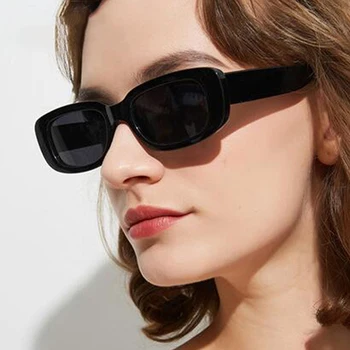 Dreptunghiulară ochelari de Soare Retro Designer de Brand UV400 Simplu Moda Punk Stradă Fotografiere ochelari de Soare Солнцезащитные Очки 