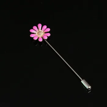 Moda Noua Daisy Brosa Floarea Soarelui Ac Lung Pin și Broșe pentru Femei Șal Pulover Pin Rever Guler Accesorii Bijuterii 