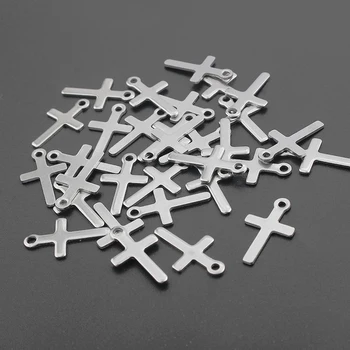 20buc 10*16 mm din Oțel Inoxidabil Mini Cross Brățară Face DIY Colier Cercei Bijuterii de Artizanat Constatările Conector Accesorii 