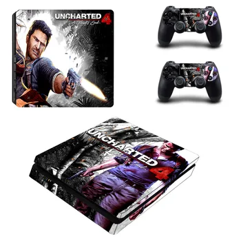 Uncharted 4 a Thief ' s End PS4 Slim Piele Autocolant Decal pentru PlayStation 4 Consola si Controller PS4 Slim Piei de Autocolante de Vinil 