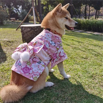 Kimono japonez pentru Haine de Câine Câine Haina Tricou Rasa Shiba Inu Pudel de Crăciun, de Paște pentru Caine Vacanta Costume Cosplay Câine Seturi