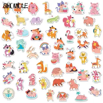 10/30/50PCS de Animale Drăguț Fată Roz Autocolant de Desene animate Drăguț Fox Pentru Chitara Casca de Bagaje DIY Jucărie Clasic Decal Autocolant Pentru Copil F5 