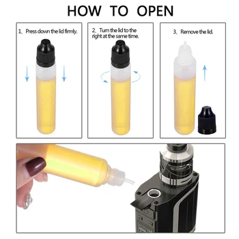 50Pcs 30ml 60ml Plastic Compresibil Pen Dropper Sticla de suc E împotriva accesului copiilor Capac Lung și Subțire Sfat w/ Pâlnii de Ochi Lichid LDPE Containere