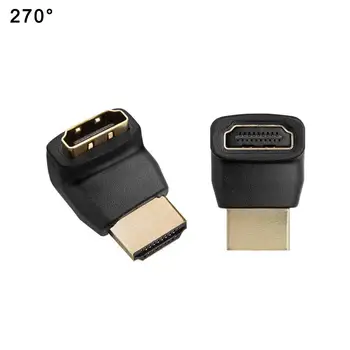 Compatibil HDMI de sex Masculin la Feminin Conector Adaptor 270/90 Gradul Placat cu Aur Unghi Drept vă Permite Să se Conecteze compatibil HDMI Cabluri