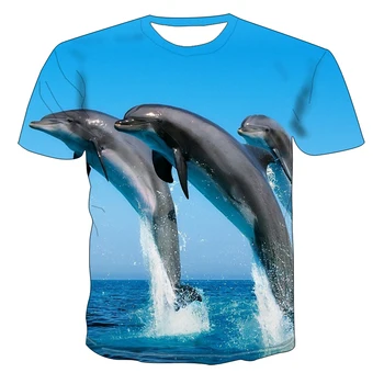 3d imprimate de Moda Hip hop tricou Barbati pentru Femei T - shirt Animal Delfin Harajuku Topuri Tricou Amuzant Tricouri Homme Streetwear tricou 