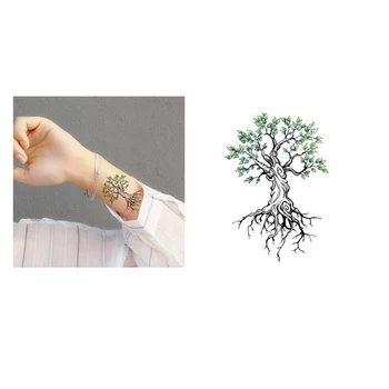 10 X 6 cm de arbori de Pădure proaspete mici impermeabil tatuaj temporar autocolant 