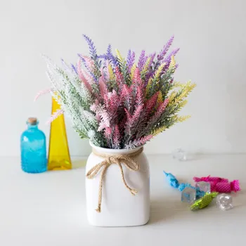 37cm Flori Artificiale Romantic Provence Lavender Plastic Nunta Decorative Vaza pentru Decor Acasă Cereale Crăciun Fals Plante 