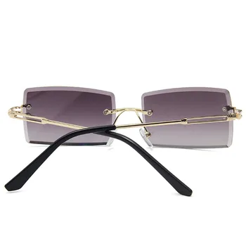 HKNA Cadru Mic fără ramă de ochelari de Soare pentru Femei de Înaltă Calitate ochelari de Soare Patrati Femei 2021 Brand de Lux Gradient de Ochelari Vintage Oculos 