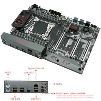 JGINYUE X99 D4 Placa de baza Kit Set Combo Cu Xeon E5 2690 V3 LAG 2011-3 CPU 2 buc *16G= 32GB DDR4 ECC Memorie RAM Patru canale 