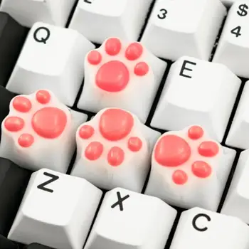 1 BUC Drăguț DIY Silicon Moale Laba Pisica Cheie Capac Tastatură Mecanică Taste Gamer Iluminata Gaming Keyboad Tasta Caps Pentru Tastaturi E7T2