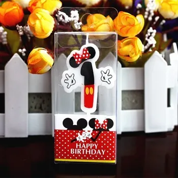 DIY Tort Lumânare Mickey Mouse Consumabile Partid Lumânare 0 1 2 3 4 5 6 7 8 9 Tortul de Aniversare Numere de Vârstă Lumanare Decor 